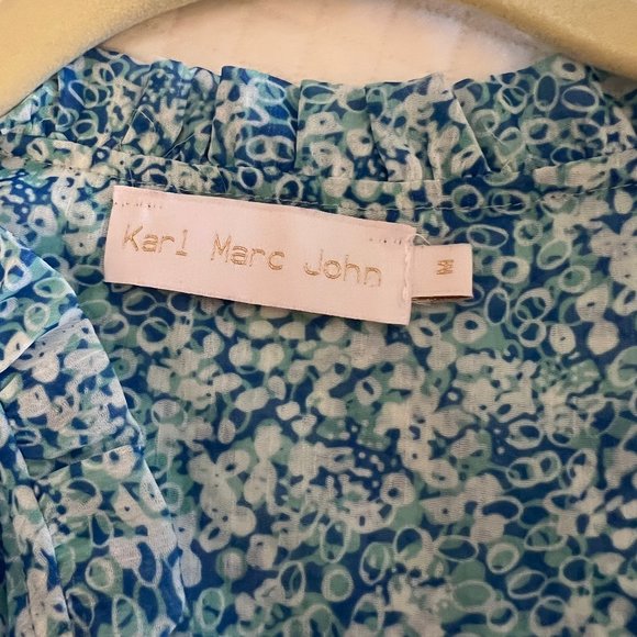 Karl Marc John Print Blouse Size Medium - Picture 2 of 4